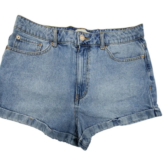 Forever 21 Pants - Forever 21 Womens shorts sz 30 high rise short short cotton light wash cuff